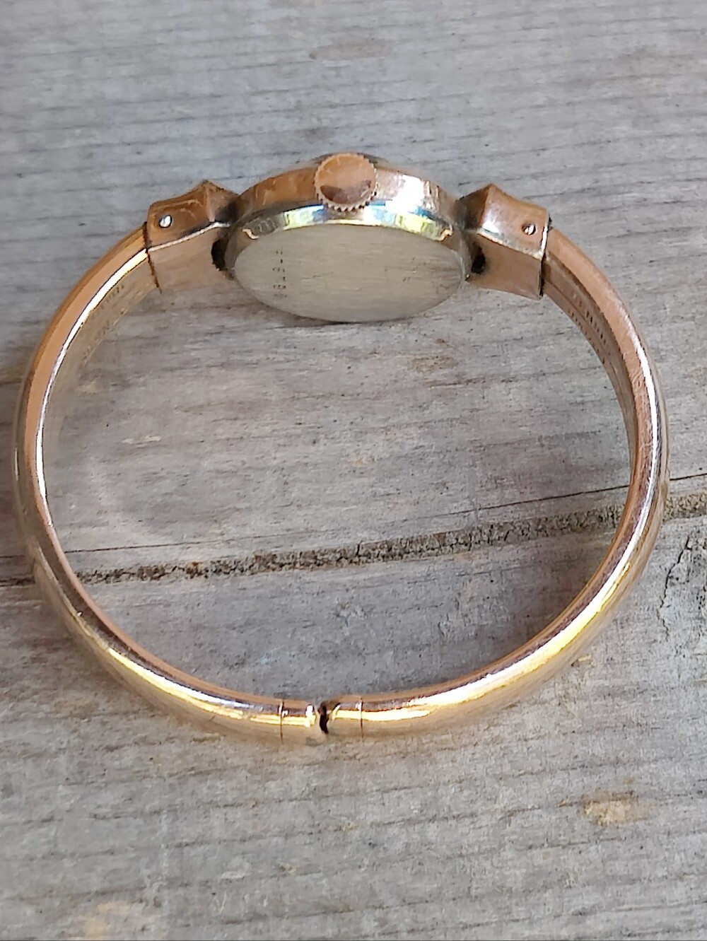 Antique 12K Rose Gold Filled Benrus Watch - Picture 3 of 7